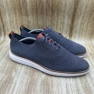 Cole Haan Original Grand Stitchlite Men's Size 11 Gray Wingtip Shoes C27961